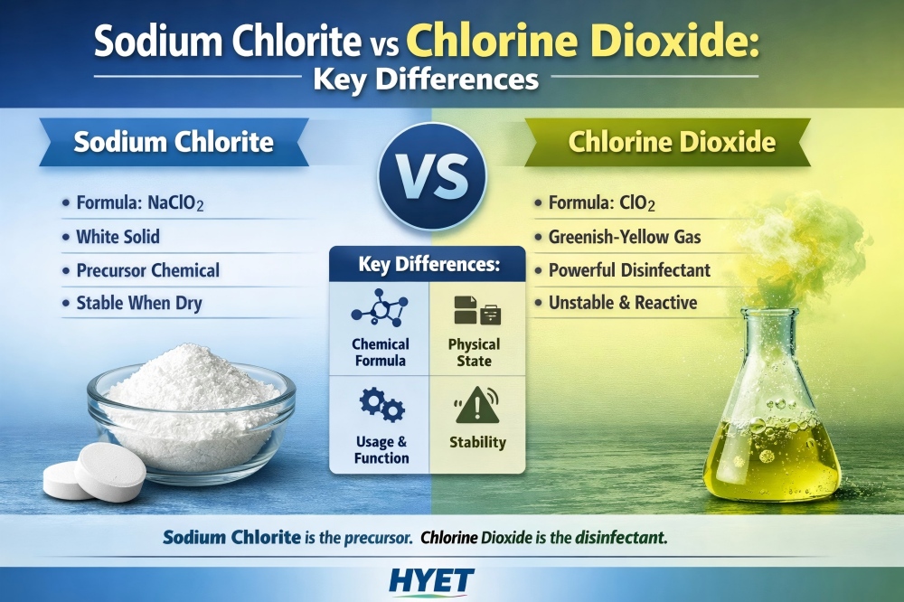 Sodium Chlorite vs Chlorine Dioxide: Key Differences Explained